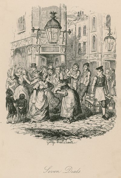 Seven Dials, Londra da George Cruikshank